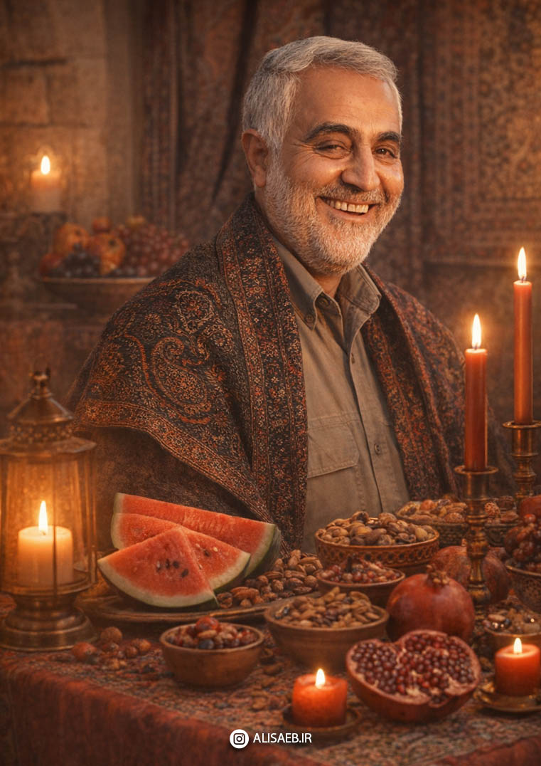 تصویر سازی حاج قاسم سلیمانی ( یلدا شهدایی )